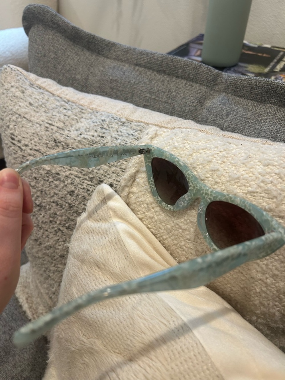 Free people Seafoam Green Cat Eye Sunglasses - Picture 4 of 4